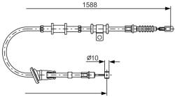 Bosch Cablu, frana de parcare BOSCH 1 987 482 245 (1 987 482 245)