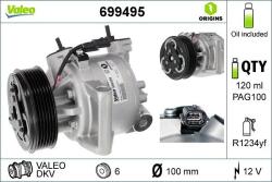 VALEO Compresor, climatizare VALEO ORIGINS NEW OE TECHNOLOGY 699495 (699495)
