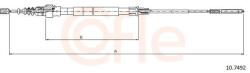 COFLE Cablu, frana de parcare COFLE 10.7492 (10.7492) - automobilus