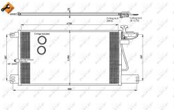 NRF Condensator, Climatizare 35790 Scania G I/P I/R I/T