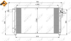 NRF Condensator, Climatizare 35851 Kia Rio Ii