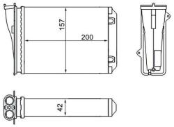 MAHLE Schimbător de căldură, încălzire habitaclu MAHLE BEHR AH 274 000S (AH 274 000S)