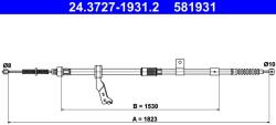 ATE Cablu, Frana De Parcare 24.3727-1931.2 Toyota Avensis (24.3727-1931.2)