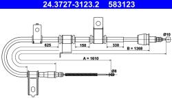 ATE Cablu, Frana De Parcare 24.3727-3123.2 Hyundai Getz