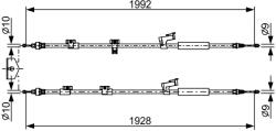 Bosch Cablu, Frana De Parcare 1987482494 Ford C-Max/C-Max Ii (1987482494)