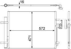 MAHLE Condensator, Climatizare Ac441000S Ford Galaxy Ii/Galaxy Mk Ii/Mondeo Iv/S-Max