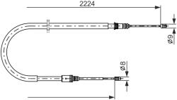 Bosch Cablu, Frana De Parcare 1987482303 Renault Laguna/Laguna Iii (1987482303)