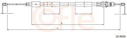 COFLE Cablu, frana de parcare COFLE 10.4658 (10.4658)