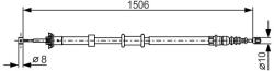 Bosch Cablu, frana de parcare BOSCH 1 987 482 201 (1 987 482 201)