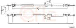 COFLE Cablu, frana de parcare COFLE 10.8227 (10.8227) - automobilus