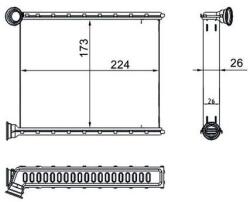 MAHLE Schimbător de căldură, încălzire habitaclu MAHLE BEHR AH 270 000S (AH 270 000S)
