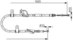 Bosch Cablu, frana de parcare BOSCH 1 987 482 081 (1 987 482 081) - automobilus