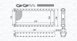 Magneti Marelli Schimbător de căldură, încălzire habitaclu MAGNETI MARELLI 350218514000 (350218514000)