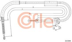 COFLE Cablu, frana de parcare COFLE 10.4306 (10.4306) - automobilus