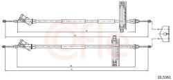 COFLE Cablu, frana de parcare COFLE 10.5361 (10.5361) - automobilus