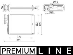 MAHLE Schimbător de căldură, încălzire habitaclu MAHLE BEHR *** PREMIUM LINE *** AH 277 000P (AH 277 000P)