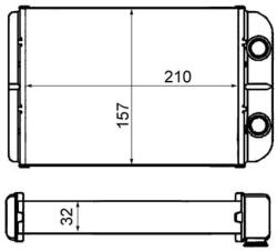 MAHLE Schimbător de căldură, încălzire habitaclu MAHLE BEHR AH 58 000S (AH 58 000S)