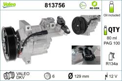 VALEO Compresor, climatizare VALEO RE-GEN REMANUFACTURED 813756 (813756)