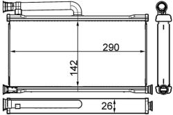 MAHLE Schimbător de căldură, încălzire habitaclu MAHLE BEHR AH 261 000S (AH 261 000S)