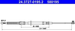 ATE Cablu, frana de parcare ATE 24.3727-0195.2 (24.3727-0195.2) - automobilus