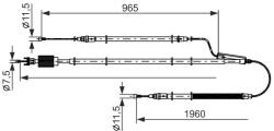 Bosch Cablu, frana de parcare BOSCH 1 987 482 805 (1 987 482 805) - automobilus