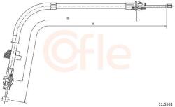 COFLE Cablu, frana de parcare COFLE 11.5563 (11.5563) - automobilus