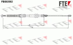 FTE Cablu, frana de parcare FTE 9250082 (9250082) - automobilus