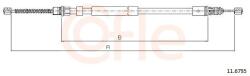 COFLE Cablu, frana de parcare COFLE 11.6795 (11.6795) - automobilus