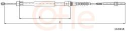 COFLE Cablu, frana de parcare COFLE 10.6216 (10.6216) - automobilus