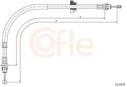 COFLE Cablu, frana de parcare COFLE 11.5571 (11.5571) - automobilus
