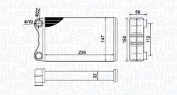 Magneti Marelli Schimbător de căldură, încălzire habitaclu MAGNETI MARELLI 350218424000 (350218424000) - automobilus