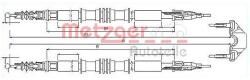 Metzger Autoteile Cablu, frana de parcare METZGER AUTOTEILE 11.5858 (11.5858)