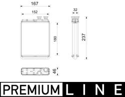 MAHLE Schimbător de căldură, încălzire habitaclu MAHLE BEHR *** PREMIUM LINE *** AH 365 000P (AH 365 000P)