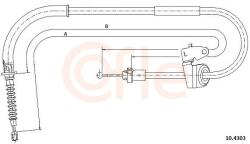 COFLE Cablu, frana de parcare COFLE 10.4303 (10.4303) - automobilus