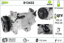 VALEO Compresor, climatizare VALEO ORIGINS NEW OE TECHNOLOGY 813432 (813432)