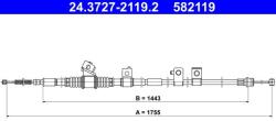 ATE Cablu, frana de parcare ATE 24.3727-2119.2 (24.3727-2119.2)