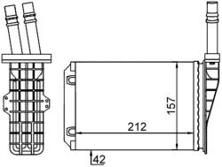 MAHLE Schimbător de căldură, încălzire habitaclu MAHLE BEHR AH 209 000S (AH 209 000S)