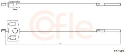 COFLE Cablu, frana de parcare COFLE 17.0349 (17.0349)