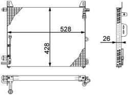 MAHLE Condensator, climatizare MAHLE BEHR *** PREMIUM LINE *** AC 656 000P (AC 656 000P)