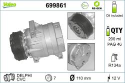 VALEO Compresor, climatizare VALEO RE-GEN REMANUFACTURED 699861 (699861)