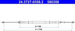 ATE Cablu, frana de parcare ATE 24.3727-0358.2 (24.3727-0358.2)