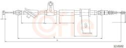 COFLE Cablu, frana de parcare COFLE 12.0102 (12.0102) - automobilus