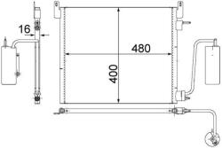 MAHLE Condensator, climatizare MAHLE BEHR AC 408 000S (AC 408 000S)