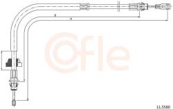 COFLE Cablu, frana de parcare COFLE 11.5580 (11.5580)