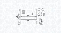 Magneti Marelli Schimbător de căldură, încălzire habitaclu MAGNETI MARELLI 350218438000 (350218438000) - automobilus