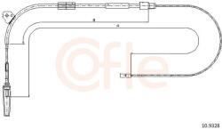 COFLE Cablu, frana de parcare COFLE 10.9328 (10.9328) - automobilus