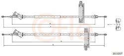 COFLE Cablu, frana de parcare COFLE 10.5357 (10.5357) - automobilus