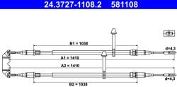 ATE Cablu, frana de parcare ATE 24.3727-1108.2 (24.3727-1108.2)
