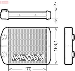DENSO Schimbător de căldură, încălzire habitaclu DENSO DRR23021 (DRR23021) - automobilus