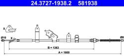 ATE Cablu, frana de parcare ATE 24.3727-1938.2 (24.3727-1938.2)